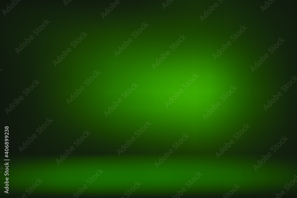 Poster vector background - empty green with black vignette studio well use as background. eps10 vector illu