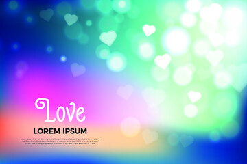 Abstract blurred valentine's day background with sample text. Eps10 vector illustration.