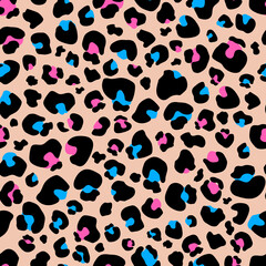 Fototapeta na wymiar Seamless pattern Leopard print . Leopard background vector illustration