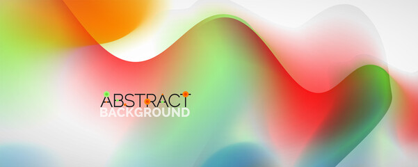 Fluid color gradient abstract background, trendy colorful wallpaper. Vector illustration for placards, brochures, posters, banners and covers © antishock