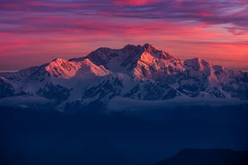 Fotobehang Kangchenjunga Kangchenjunga bij zonsopgang