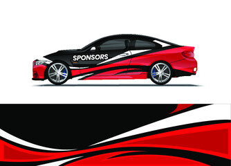 Car decal wrap design vector. Abstract background for vehicle vinyl wrap. Background abstract stripe racing sport graphic designs kit for race car, rally, vehicle, livery and adventure