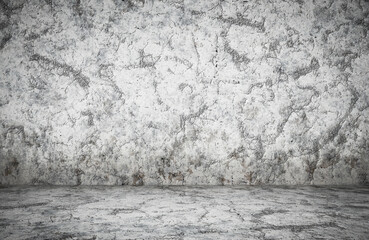 empty room, plaster wall, grey background