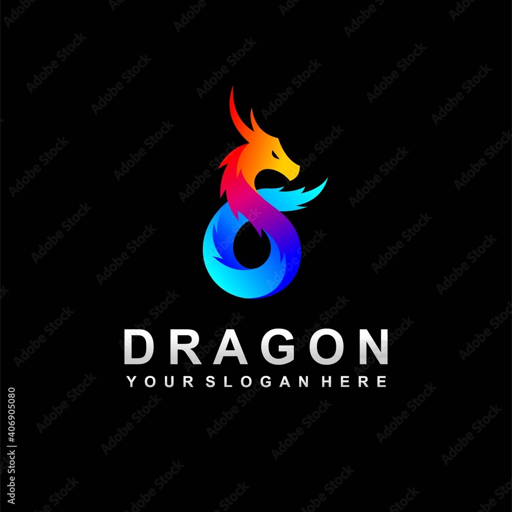 Sticker Dragon logo with modern concept