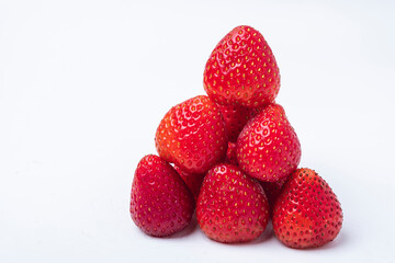 Strawberries isolated on white background