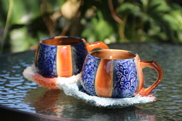 Refreshing drink in garden