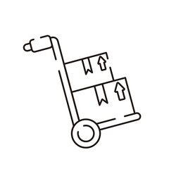 Online shopping vector line icon - app and mobile web responsive