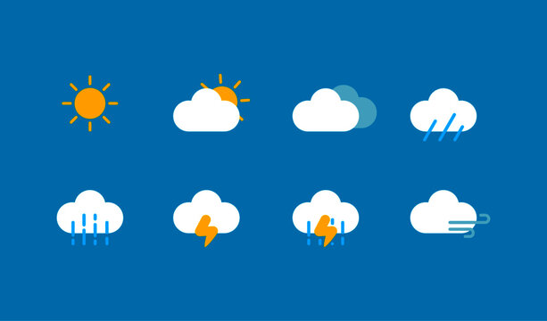 Set of Weather. Simple and modern.