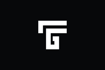TG logo letter design on luxury background. GT logo monogram initials letter concept. TG icon logo design. GT elegant and Professional letter icon design on black background. T G GT TG
