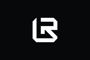 RL logo letter design on luxury background. LR logo monogram initials letter concept. RL icon logo design. LR elegant and Professional letter icon design on black background. R L LR RL