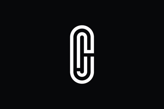 CJ logo letter design on luxury background. JC logo monogram initials letter concept. CJ icon logo design. JC elegant and Professional letter icon design on black background. J C CJ JC