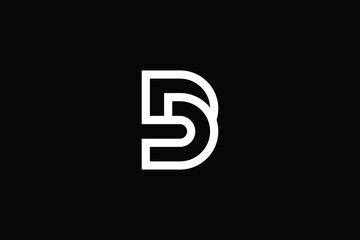 BD logo letter design on luxury background. DB logo monogram initials letter concept. BD icon logo design. DB elegant and Professional letter icon design on black background. B D DB BD