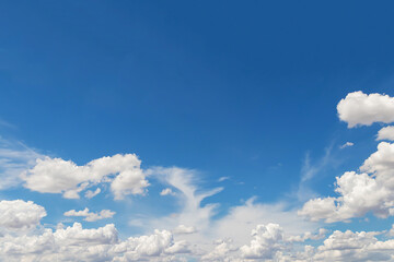 Beautiful blue sky and tiny clouds
