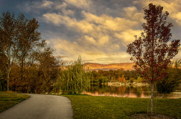 Sunlit Mountain Tops