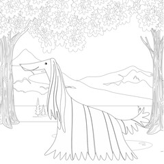 Adult coloring page, book a cute isolated dog, image for relaxing. Zen art style illustration.
