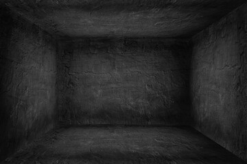 3d room vintage concrete, abstract background empty ruined room perspective wall floor corner