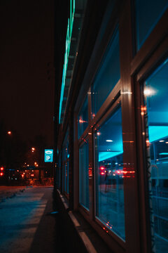 Snowy weather in Bor&aring;s Sweden during winter.