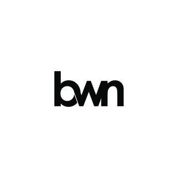 bwn letter original monogram logo design