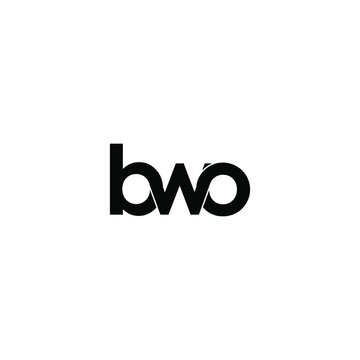 bwo letter original monogram logo design