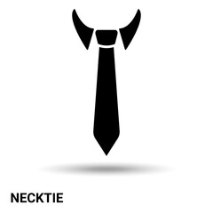 Necktie. Necktie is isolated on a light background. Vector illustration.