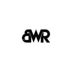 bwr letter original monogram logo design