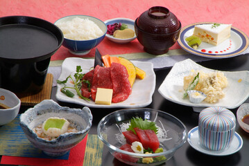 会席　和　料理 刺身　鮪造り　調理　煮付　懐石　盛り付け　和食　日本新鮮　鮮魚　お刺身　JAPAN