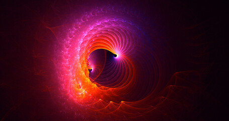 3D rendering abstract colorful fractal light background