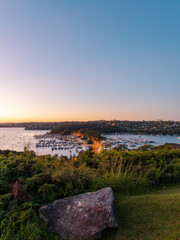 Obraz premium Sunrise view over Spit Bridge, Sydney, Australia.