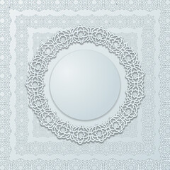 circular radial round decoration mandala arabian and india pattern with white elegant color