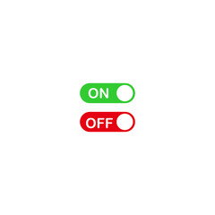 on and off button icon set vector sign symbol