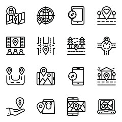 
Pack of Online Navigation Glyph Icons 
