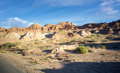 Out of this world Goblin Valley State Park unique mushroom shaped sandstone hoodoos and formations in a strange semi desert setting in Green River Utah