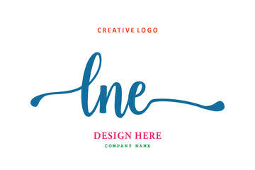 Fototapeta na wymiar LNE lettering logo is simple, easy to understand and authoritative