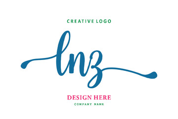 Fototapeta na wymiar LNZ lettering logo is simple, easy to understand and authoritative