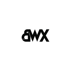 bwx letter original monogram logo design