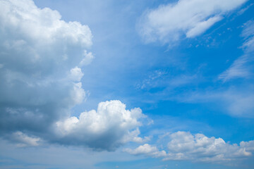 Fototapeta na wymiar Beautiful sky with cloud in the holiday morning.