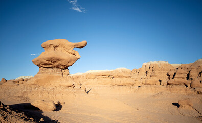 Out of this world Goblin Valley State Park unique mushroom shaped sandstone hoodoos and formations...