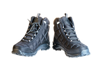Winter boots isolated on white background