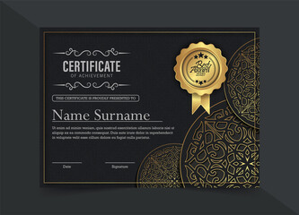 Elegant ethnic certificate template