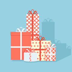 Gift boxes vector