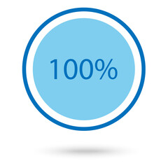 Blue circle pie graph