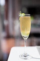 Champagne cocktails in an up market restaurant and bar