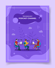 podcast business channel for template of banners, flyer, books cover, magazine