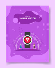 smart watch health tracker concept for template of banners, flyer, books cover, magazine