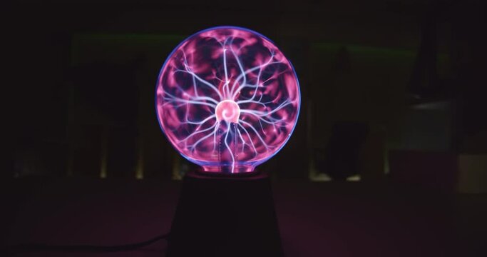 Plasma globe (also called plasma ball, dome, sphere) A clear glass container filled with noble gas and a high-voltage electrode. Plasma filaments extend from inner electrode to outer glass insulator	