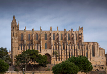 Obraz premium Cathedral of Palma de Mallorca, Spain. It was built between 1229 and 1601