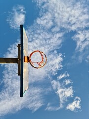 basketball hoop against sky