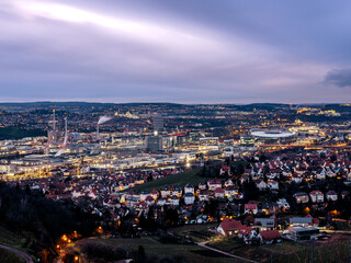 Stuttgart bei Nacht, Baden-Württemberg