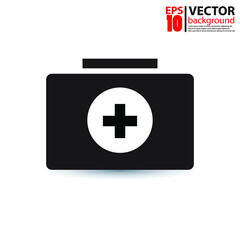 Obraz premium Medicine chest icon vector design. Eps10 vector illustration.