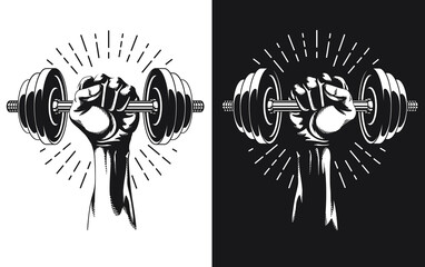 Silhouette Hand Workout Adjustable Weight Dumbbells